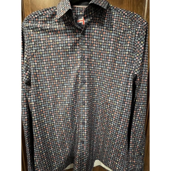 Mens Soul Of London Long Sleeve Floral Shirt medium - Picture 1 of 7